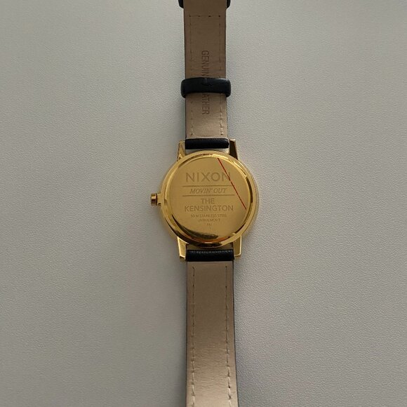 Nixon Kensington Leather Women's Watch w/ Gold Face - Picture 6 of 8